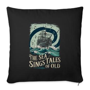 Sailors Sea Shanty Singing Ship Adventures - Sofa pillowcase 17,3'' x 17,3'' (45 x 45 cm) - black - Front
