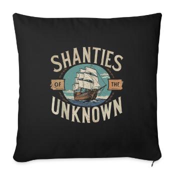 Sailors Sea Shanty Singing Ship Adventures - Sofa pillowcase 17,3'' x 17,3'' (45 x 45 cm) - black - Front
