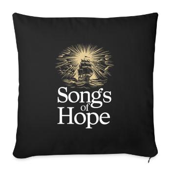 Sailors Sea Shanty Singing Ship Adventures - Sofa pillowcase 17,3'' x 17,3'' (45 x 45 cm) - black - Front
