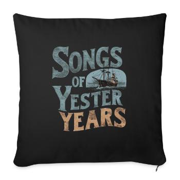 Sailors Sea Shanty Singing Ship Adventures - Sofa pillowcase 17,3'' x 17,3'' (45 x 45 cm) - black - Front
