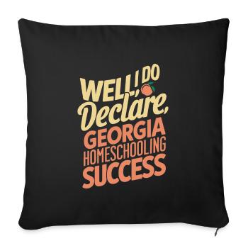 Georgia Homeschool Mom Life in Peach State - Sofa pillowcase 17,3'' x 17,3'' (45 x 45 cm) - black - Front