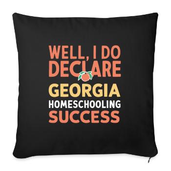 Georgia Homeschool Mom Life in Peach State - Sofa pillowcase 17,3'' x 17,3'' (45 x 45 cm) - black - Front