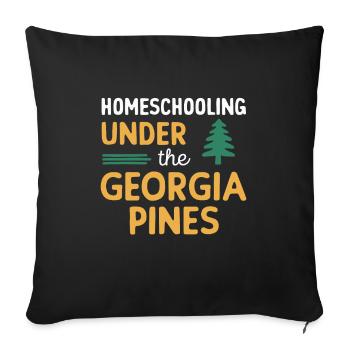Georgia Homeschool Mom Life in Peach State - Sofa pillowcase 17,3'' x 17,3'' (45 x 45 cm) - black - Front