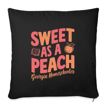 Georgia Homeschool Mom Life in Peach State - Sofa pillowcase 17,3'' x 17,3'' (45 x 45 cm) - black - Front