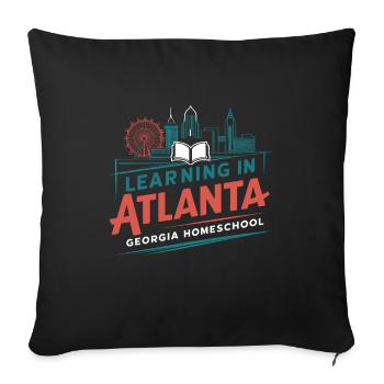 Georgia Homeschool Mom Life in Peach State - Sofa pillowcase 17,3'' x 17,3'' (45 x 45 cm) - black - Front