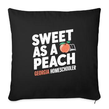 Georgia Homeschool Mom Life in Peach State - Sofa pillowcase 17,3'' x 17,3'' (45 x 45 cm) - black - Front