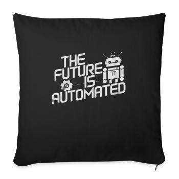 monde fascinant de la robotique et de l’artificiel - Housse de coussin décorative 45 x 45 cm - noir - Devant