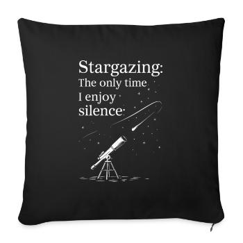 Stargazing And Meteor Shower Enthusiast - Sofakissenbezug 45 x 45 cm - Schwarz - Vorne