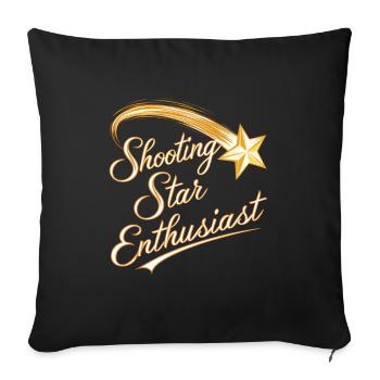 Stargazing And Meteor Shower Enthusiast - Sofa pillowcase 17,3'' x 17,3'' (45 x 45 cm) - black - Front