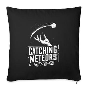 Stargazing And Meteor Shower Enthusiast - Sofa pillowcase 17,3'' x 17,3'' (45 x 45 cm) - black - Front