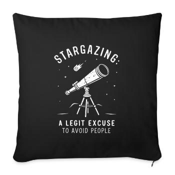 Stargazing And Meteor Shower Enthusiast - Sofakissenbezug 45 x 45 cm - Schwarz - Vorne