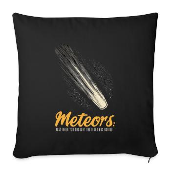 Stargazing And Meteor Shower Enthusiast - Sofa pillowcase 17,3'' x 17,3'' (45 x 45 cm) - black - Front