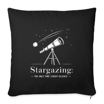 Stargazing And Meteor Shower Enthusiast - Sofakissenbezug 45 x 45 cm - Schwarz - Vorne