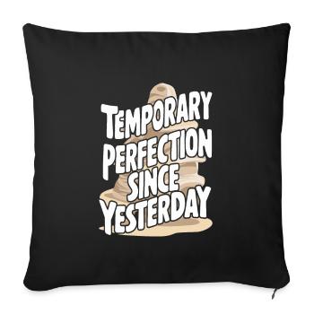 Sculpteurs de sable professionnels sur la plage du - Housse de coussin décorative 45 x 45 cm - noir - Devant