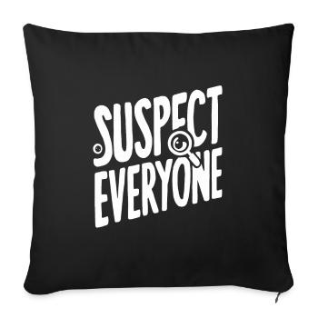 Krimi-dinner-outfit, Party, Tatort - Sofakissenbezug 45 x 45 cm - Schwarz - Vorne