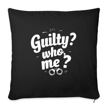 Krimi-dinner-outfit, Party, Tatort - Sofakissenbezug 45 x 45 cm - Schwarz - Vorne