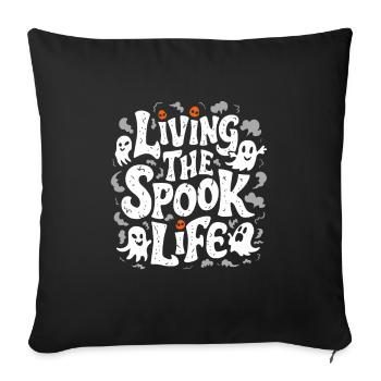 Ghost Bait Halloween Parapsychology Paranormal - Sofa pillowcase 17,3'' x 17,3'' (45 x 45 cm) - black - Front