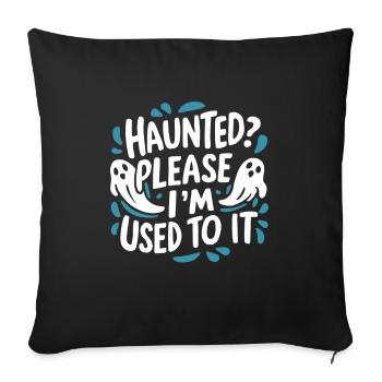 Ghost Bait Halloween Parapsychology Paranormal - Sofa pillowcase 17,3'' x 17,3'' (45 x 45 cm) - black - Front