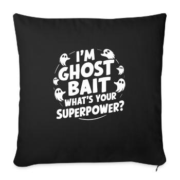 Ghost Bait Halloween Parapsychology Paranormal - Sofa pillowcase 17,3'' x 17,3'' (45 x 45 cm) - black - Front