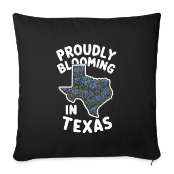 Texas Wildflowers Season Fields Flowers Texas - Sofa pillowcase 17,3'' x 17,3'' (45 x 45 cm) - black - Front