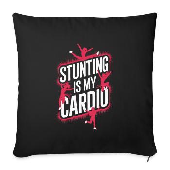 Cheerleading and Stunt Team Training for Spirit - Sofa pillowcase 17,3'' x 17,3'' (45 x 45 cm) - black - Front
