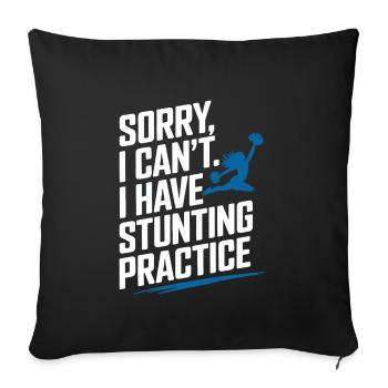 Cheerleading and Stunt Team Training for Spirit - Sofa pillowcase 17,3'' x 17,3'' (45 x 45 cm) - black - Front