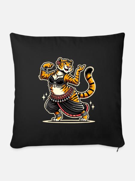 Rhythmische Bewegungen im Orientalischen Tanz: - Sofakissenbezug 45 x 45 cm - Schwarz