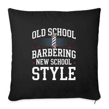 Vibrations de salon de coiffure et coupes de cheveux classiques pour - Housse de coussin décorative 45 x 45 cm - noir - Devant