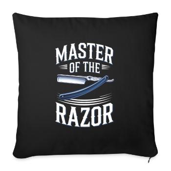 Vibrations de salon de coiffure et coupes de cheveux classiques pour - Housse de coussin décorative 45 x 45 cm - noir - Devant