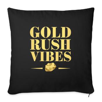 Gold Rush Adventure Gold Prospector Treasure Hunt - Sofa pillowcase 17,3'' x 17,3'' (45 x 45 cm) - black - Front