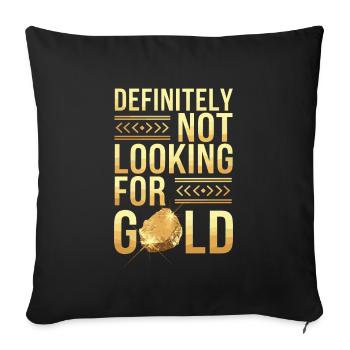 Gold Rush Adventure Gold Prospector Treasure Hunt - Sofa pillowcase 17,3'' x 17,3'' (45 x 45 cm) - black - Front