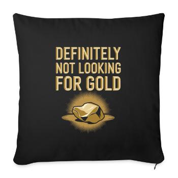 Gold Rush Adventure Gold Prospector Treasure Hunt - Sofa pillowcase 17,3'' x 17,3'' (45 x 45 cm) - black - Front