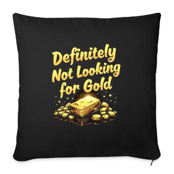Gold Rush Adventure Gold Prospector Treasure Hunt - Sofa pillowcase 17,3'' x 17,3'' (45 x 45 cm) - black - Front