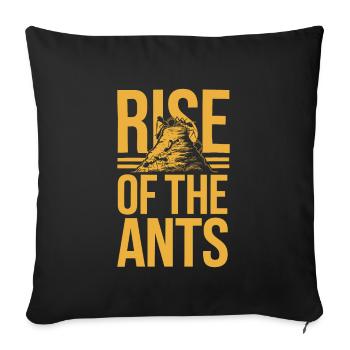 Fourmilier passionné fourmi gardant fourmis colonie constructeur - Housse de coussin décorative 45 x 45 cm - noir - Devant