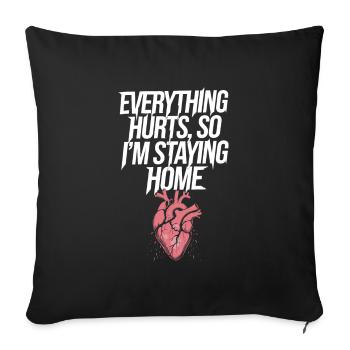 Introversion Style alternatif Émotionnel - Housse de coussin décorative 45 x 45 cm - noir - Devant