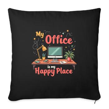 Ambitious goals and hustle culture - Sofa pillowcase 17,3'' x 17,3'' (45 x 45 cm) - black - Front