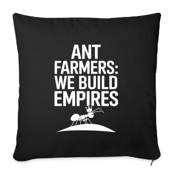 Explorez le monde fascinant de l’élevage des fourmis avec - Housse de coussin décorative 45 x 45 cm - noir - Devant