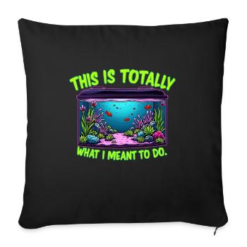 Aquascaping Enthusiast Underwater Gardening - Sofa pillowcase 17,3'' x 17,3'' (45 x 45 cm) - black - Front