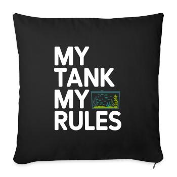 Passionné d’aquascaping Jardinage sous-marin - Housse de coussin décorative 45 x 45 cm - noir - Devant
