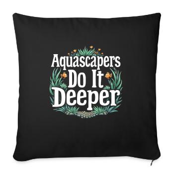 Passionné d’aquascaping Jardinage sous-marin - Housse de coussin décorative 45 x 45 cm - noir - Devant