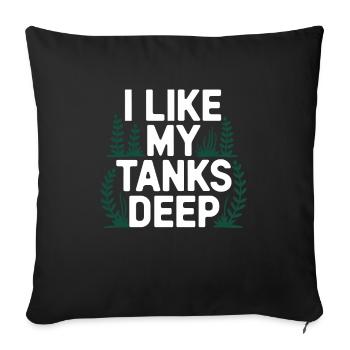 Passionné d’aquascaping Jardinage sous-marin - Housse de coussin décorative 45 x 45 cm - noir - Devant