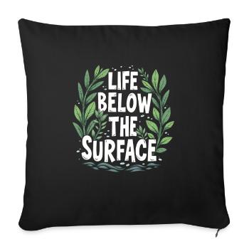 Aquascaping Enthusiast Underwater Gardening - Sofa pillowcase 17,3'' x 17,3'' (45 x 45 cm) - black - Front