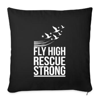 Passionné par le sauvetage des oiseaux et la faune sauvage - Housse de coussin décorative 45 x 45 cm - noir - Devant