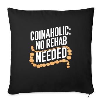 Coin Collector Coin Collection Numismatic History - Sofa pillowcase 17,3'' x 17,3'' (45 x 45 cm) - black - Front