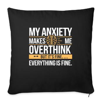 Comprendre la psychologie, l’ et le comportement - Housse de coussin décorative 45 x 45 cm - noir - Devant