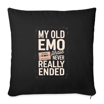 Introversion Style alternatif Émotionnel - Housse de coussin décorative 45 x 45 cm - noir - Devant