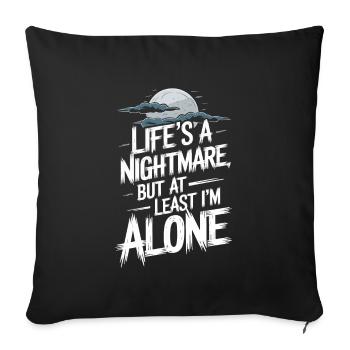 Introversion Style alternatif Émotionnel - Housse de coussin décorative 45 x 45 cm - noir - Devant