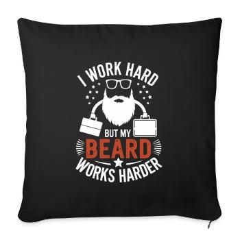 Bearded Professional Work Life Beard Pride Bearded - Sofa pillowcase 17,3'' x 17,3'' (45 x 45 cm) - black - Front