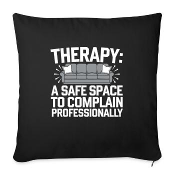 Mental Health Advocate Therapy Support Emotional - Sofa pillowcase 17,3'' x 17,3'' (45 x 45 cm) - black - Front