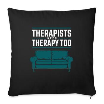 Mental Health Advocate Therapy Support Emotional - Sofa pillowcase 17,3'' x 17,3'' (45 x 45 cm) - black - Front